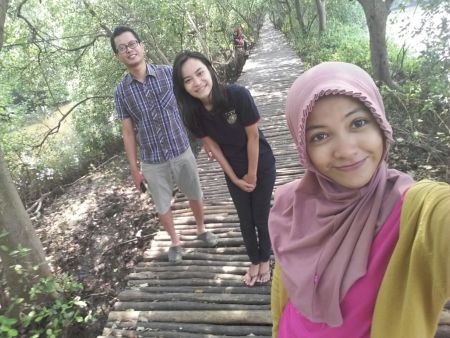 Perjananan menuju area konservasi burung